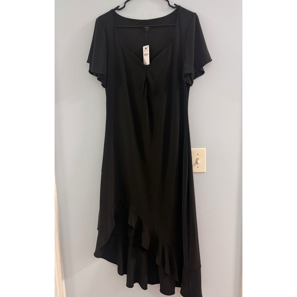 Express Asymmetrical Flutter Sleeve Women's Dress